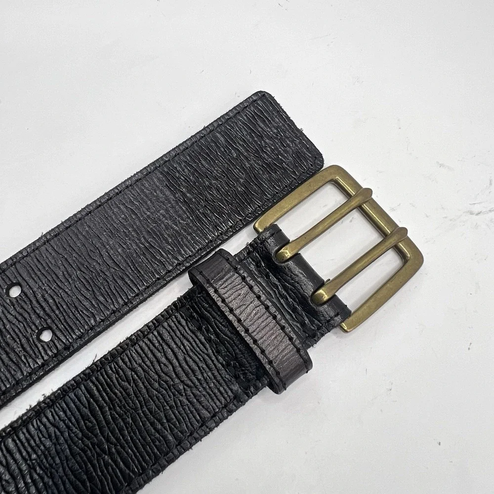 Gap Genuine Leather Studded Belt M Dark Brown Vs Black Multi Strand Double Prong